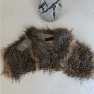 NWT Anthropologie faux fur stole